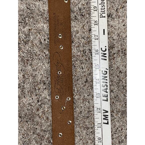 Ed Hardy True Love Belt White Stripes Rhinestone Medium Vintage Y2K - Picture 6 of 9